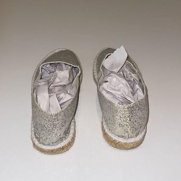 ETRE WOMEN SILVER SPARKLY ESPADRILLES SIZE 8 - Picture 4 of 5